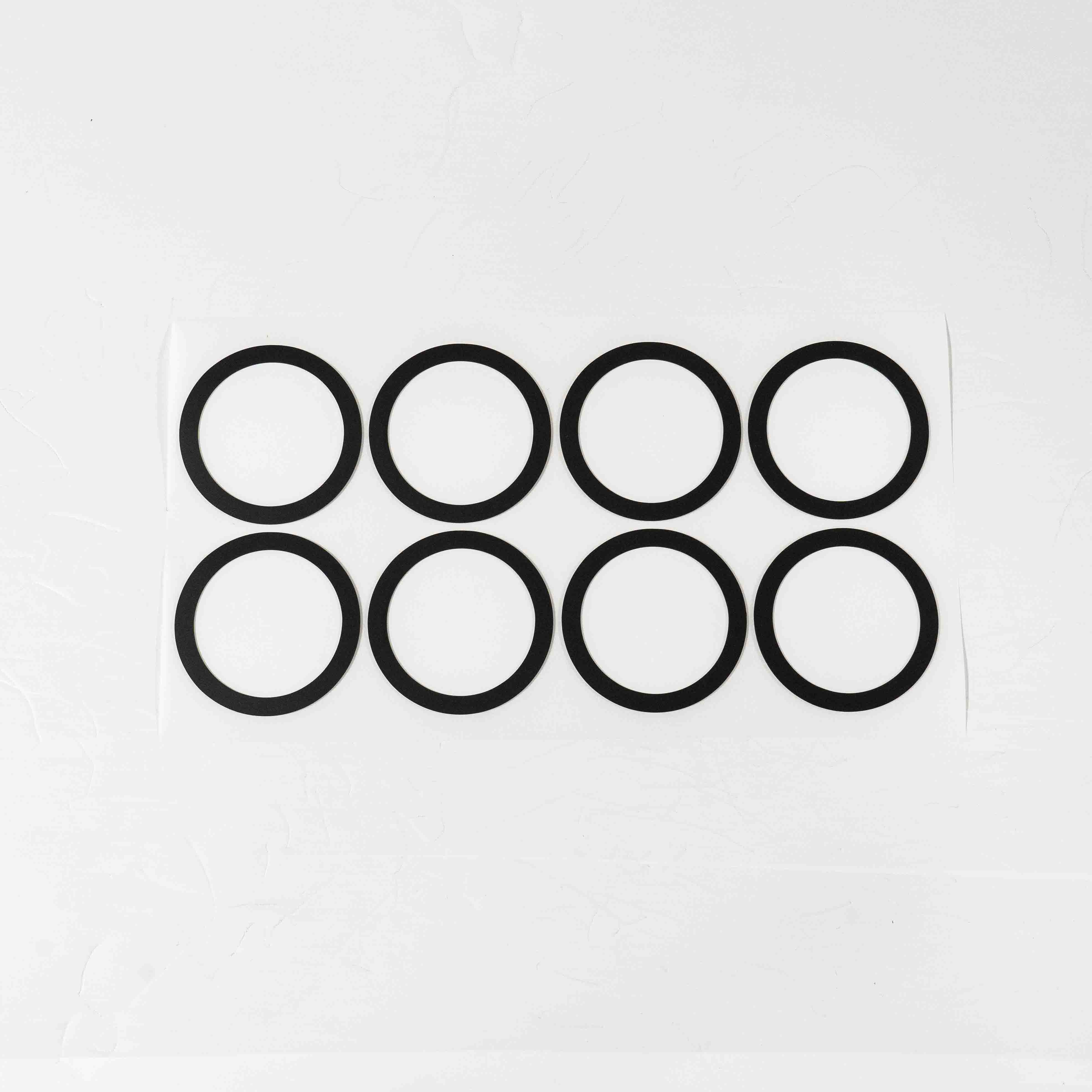 Black die-cut ePTFE membrane rings for waterproof acoustic and breathable vents